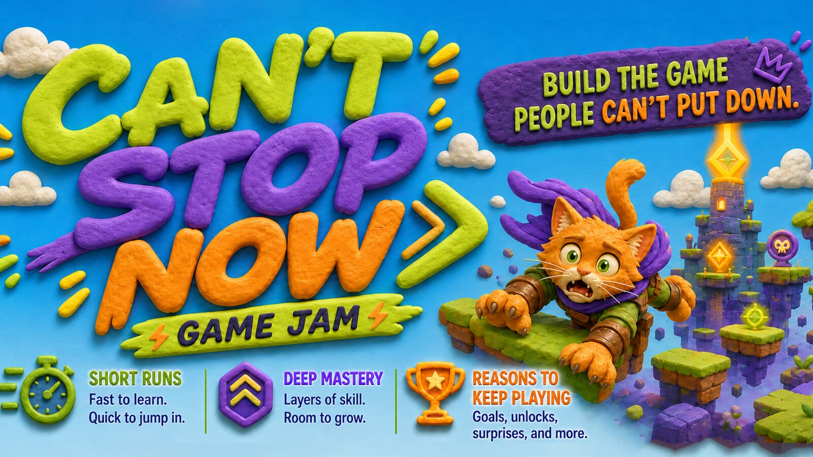 Can't Stop Now Jam game jam, $2,500 prize pool